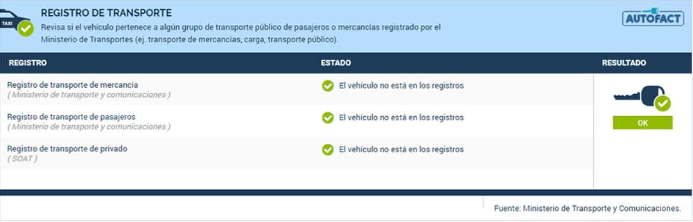 Registro de transporte público